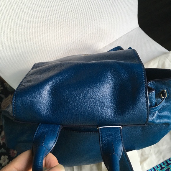 NWT Tory Burch Brody large Leather backpack blue main image 12